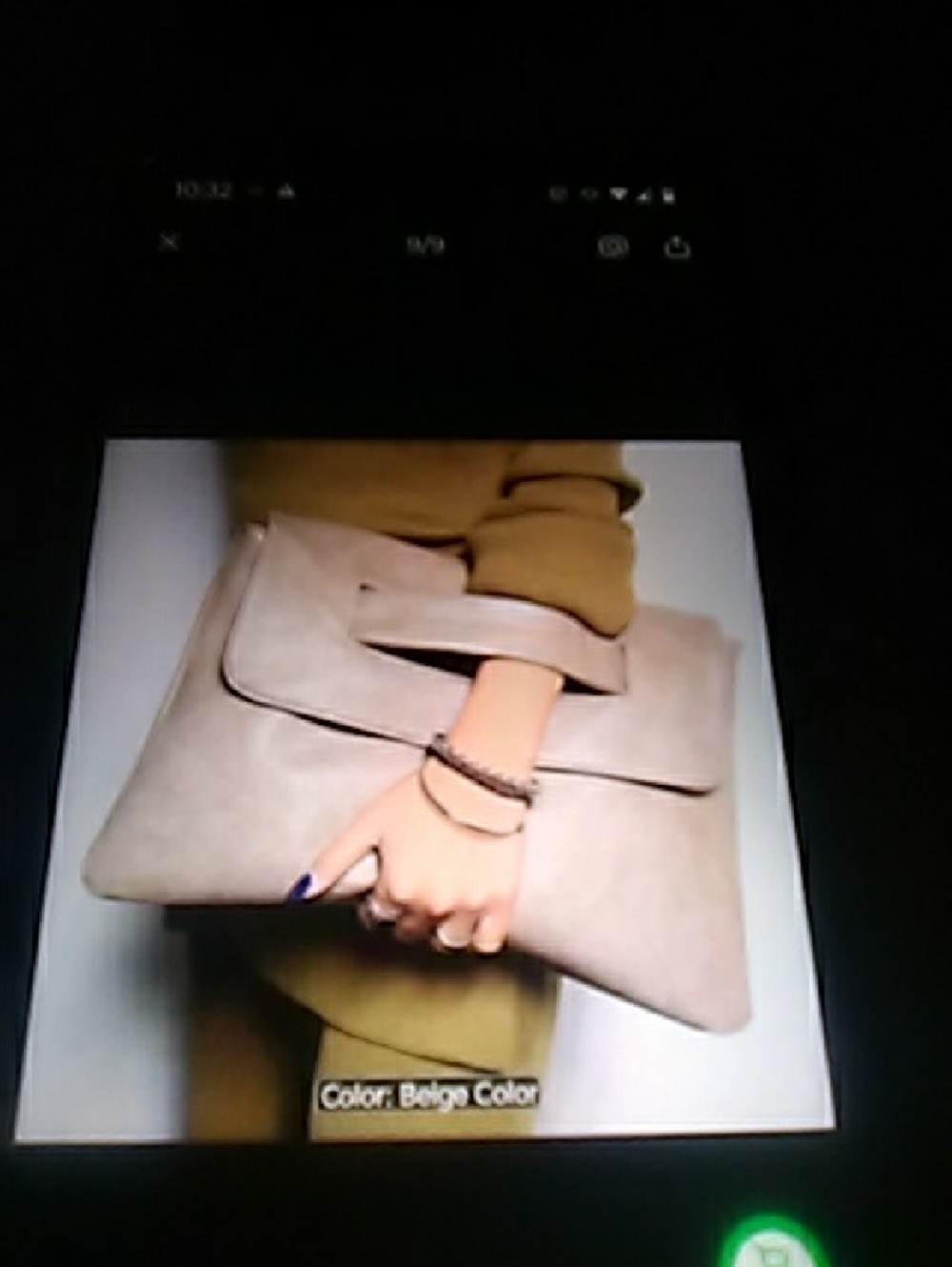 Beige Large Envelope Clutch Has Cross Strap Too